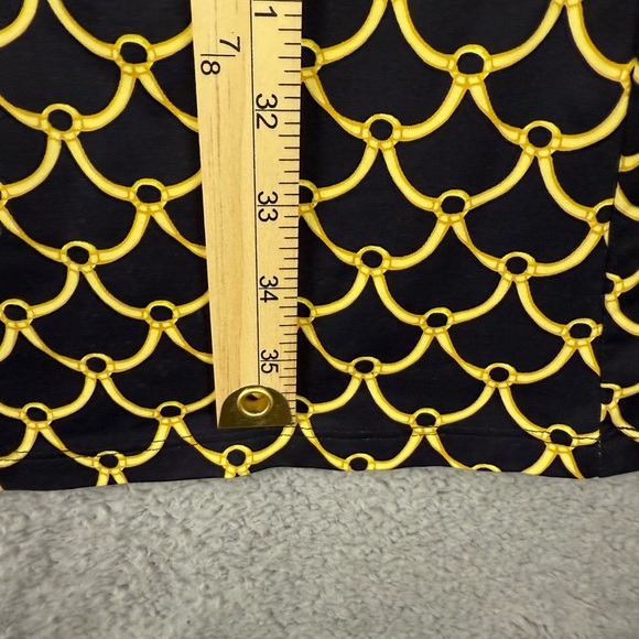 J McLaughlin black and yellow faux wrap dress size large - Picture 4 of 8